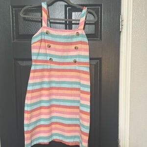 Multi colores strip sailor dress by Rosie Harlow with button detail